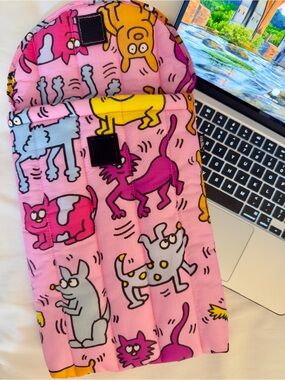 Baggu x Keith Harring 13-inch Puffy Laptop Sleeve | 100% Ripstop Nylon